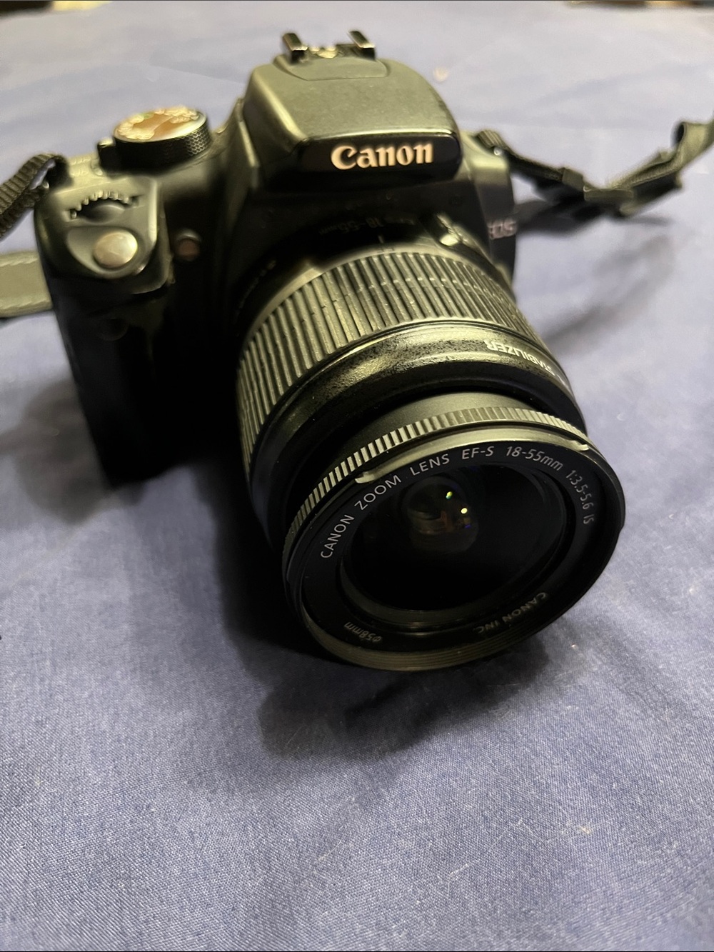 Canon Black EOS DSLR with 18-55mm Zoom Lens